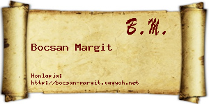 Bocsan Margit névjegykártya